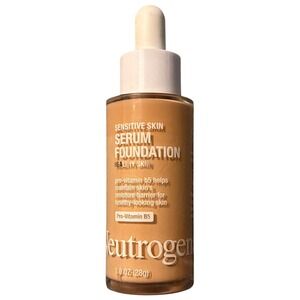 Neutrogena Sensitive Skin Serum Foundation Medium 01 Pro-Vitamin B5 1 oz‎